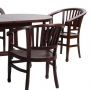 set 53 -- alberta armchairs color tea brown (5000-c2) & 39 x 59-83 inch alberta oval extension table (5000-t1)